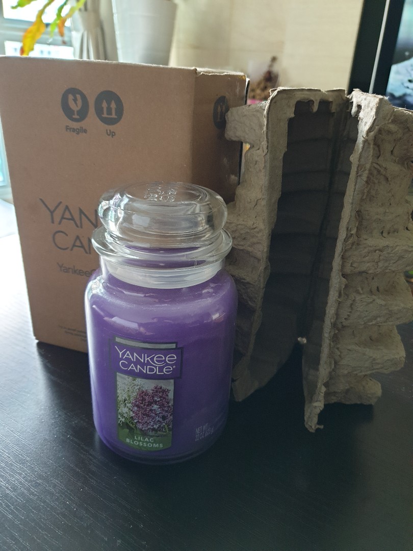 YANKEE CANDLE Large Jar Candle Lilac Blossoms, Furniture & Home Living,  Home Fragrance on Carousell