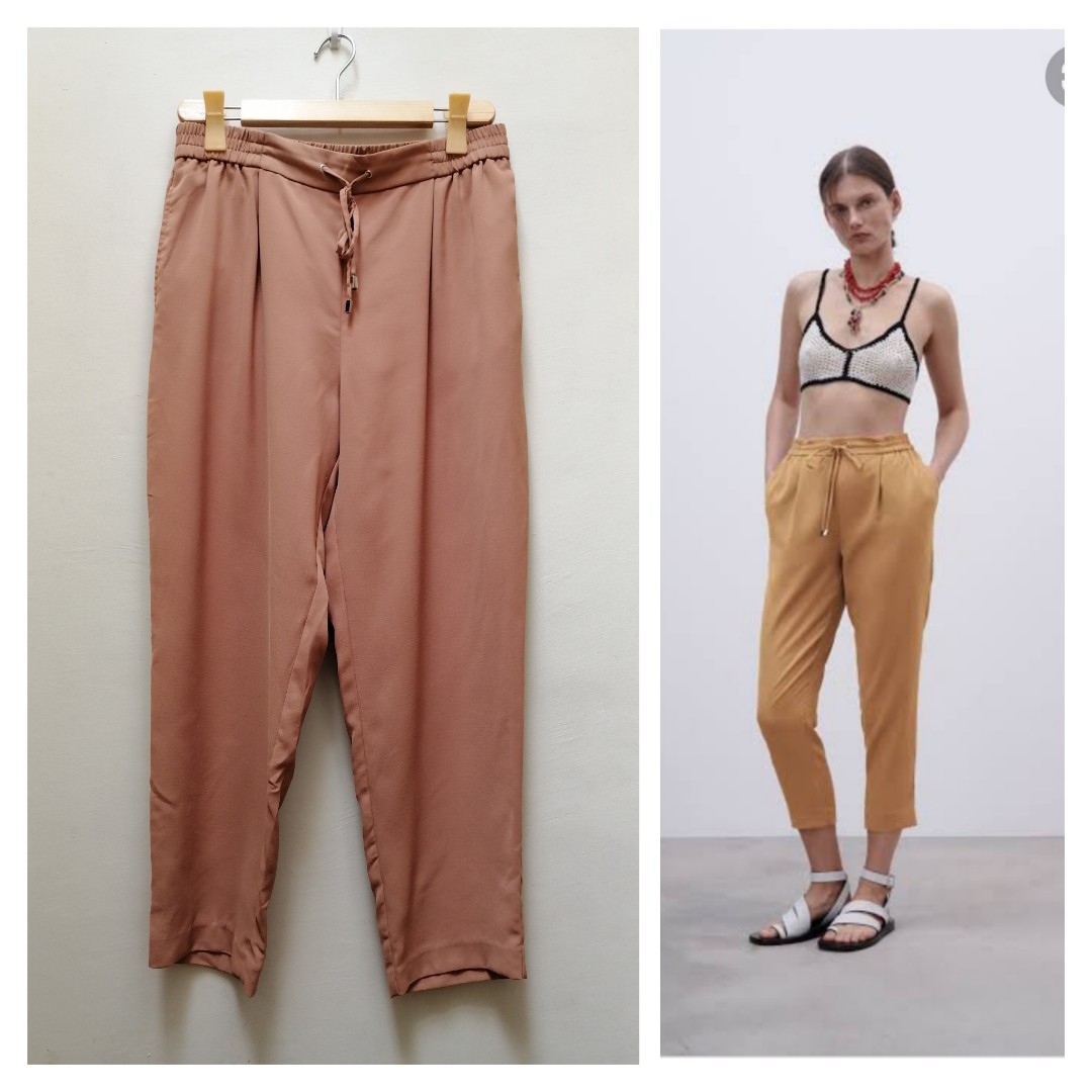 ZARA pajama pants, Women's Fashion, Bottoms, Other Bottoms on Carousell