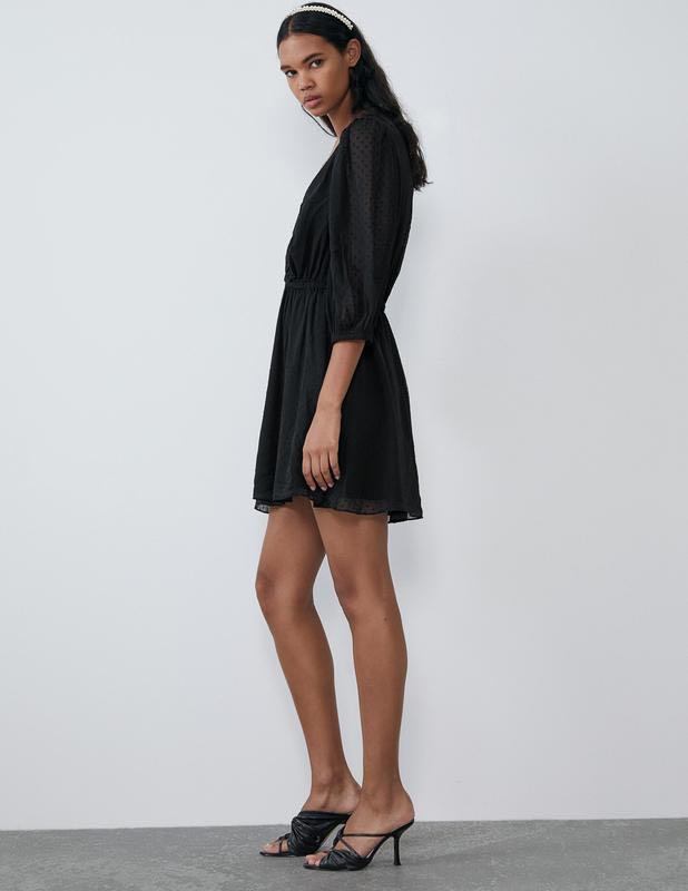 Zara Swiss Dot Dress, Women's Fashion, Dresses & Sets, Dresses on Carousell