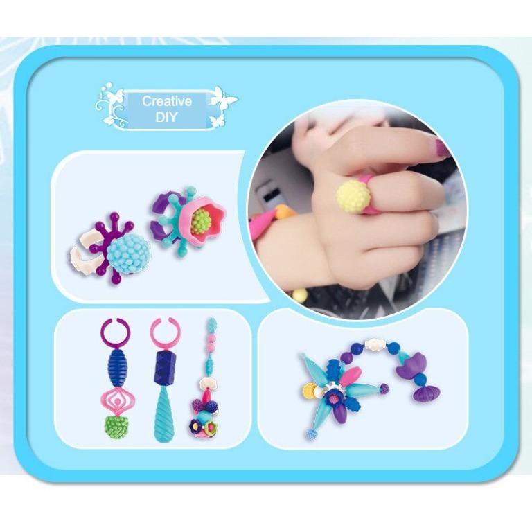 150PCS Set Kids Jewelry Making Kit Pop Bead Art Craft Kit DIY