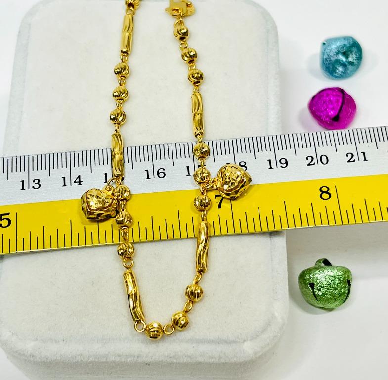916 Gold Anklet Singapore 916 Gold Singapore Anklet 水波脚链