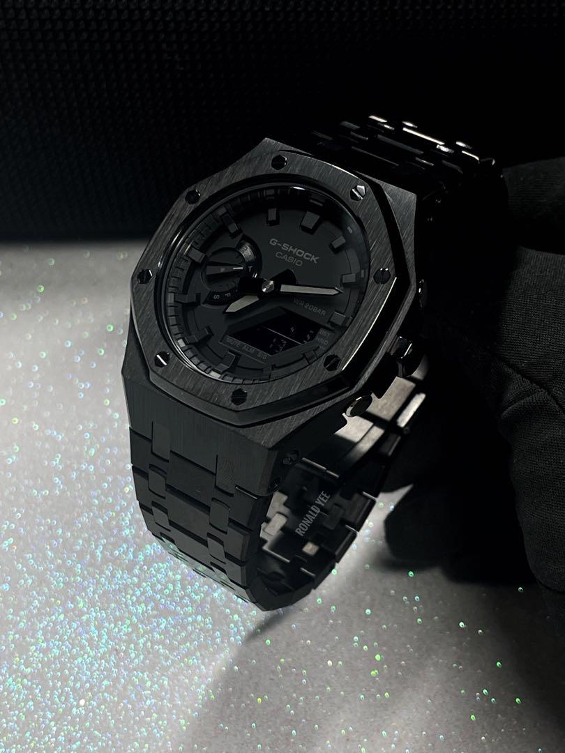 BLACK FRIDAY SALES DARK KNIGHTS CASIOAK GA 2100 1A1 IN FULL STAINLESS STEEL WITH AND WITHOUT CROWN CASIO OAK GA 2100 GA2100 GA 2110