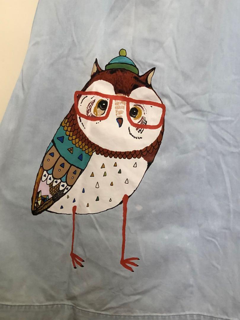 Washed Owl ACID WASHED OWL DRESS, Women's Fashion, Dresses & Sets, Dresses on ...