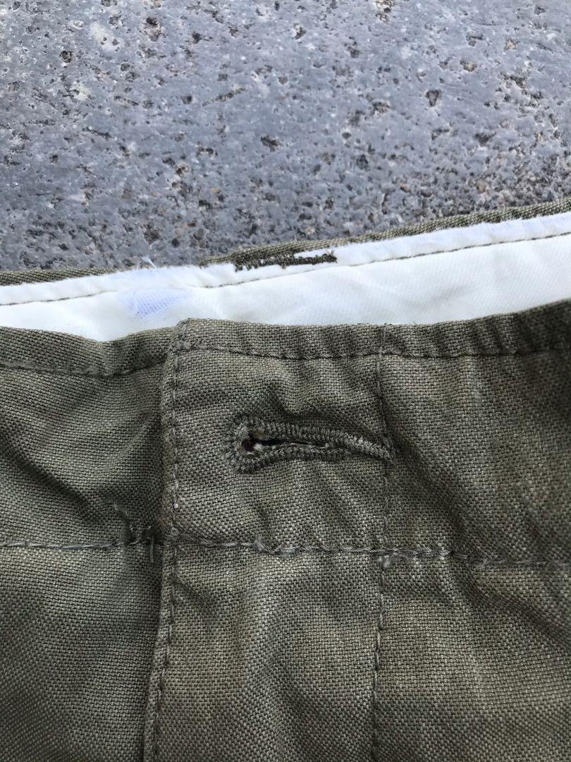 AIGLE Army Green Cargo Pants Streetwear Manual Waist 34 Authentic, Men ...