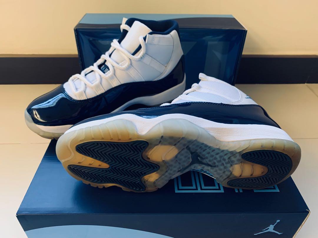 Air Jordan 11 Midnight Navy, 男裝, 鞋, 波鞋- Carousell
