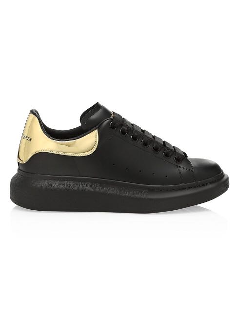 ALEXANDER MCQUEEN BLACK GOLD SNEAKERS Men s Fashion Footwear