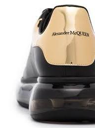 ALEXANDER MCQUEEN BLACK GOLD SNEAKERS Men s Fashion Footwear