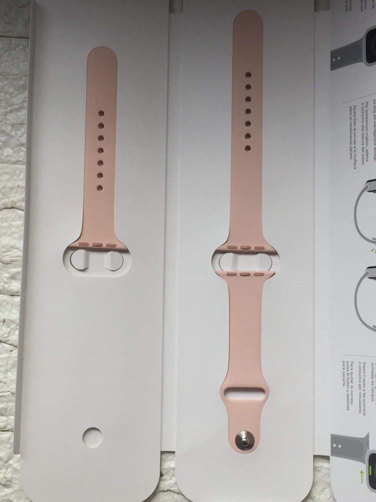 Apple watch straps sport band Pink Sand 38 40 41 42 44 45 ultra Mobile Phones Gadgets Wearables Smart Watches on Carousell