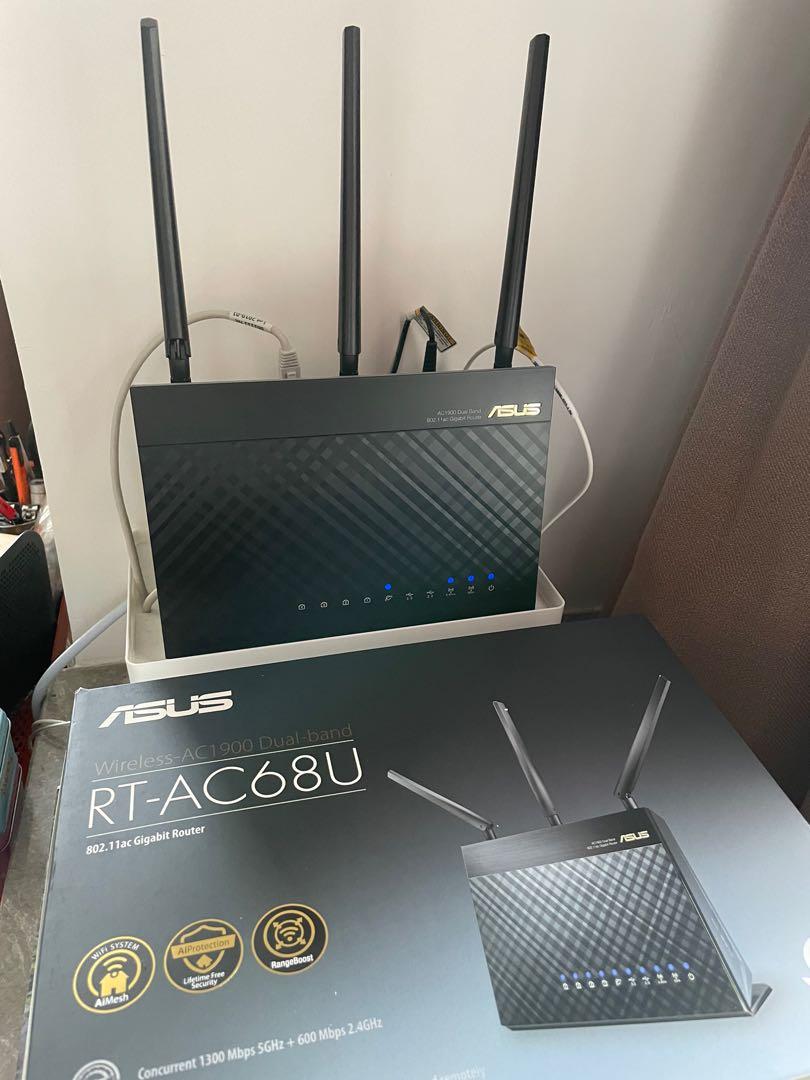 ASUS RTAC68U router, 電腦＆科技, 電腦周邊及配件, Wifi及上網相關產品 Carousell