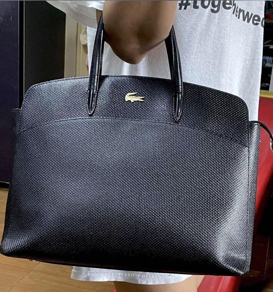 Authentic Lacoste Cowhide Leather Bag Luxury Bags Wallets on