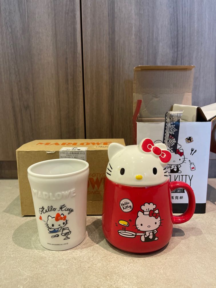 Sanrio Hello Kitty Teapot and Cup Saucer Set with Box Rare 