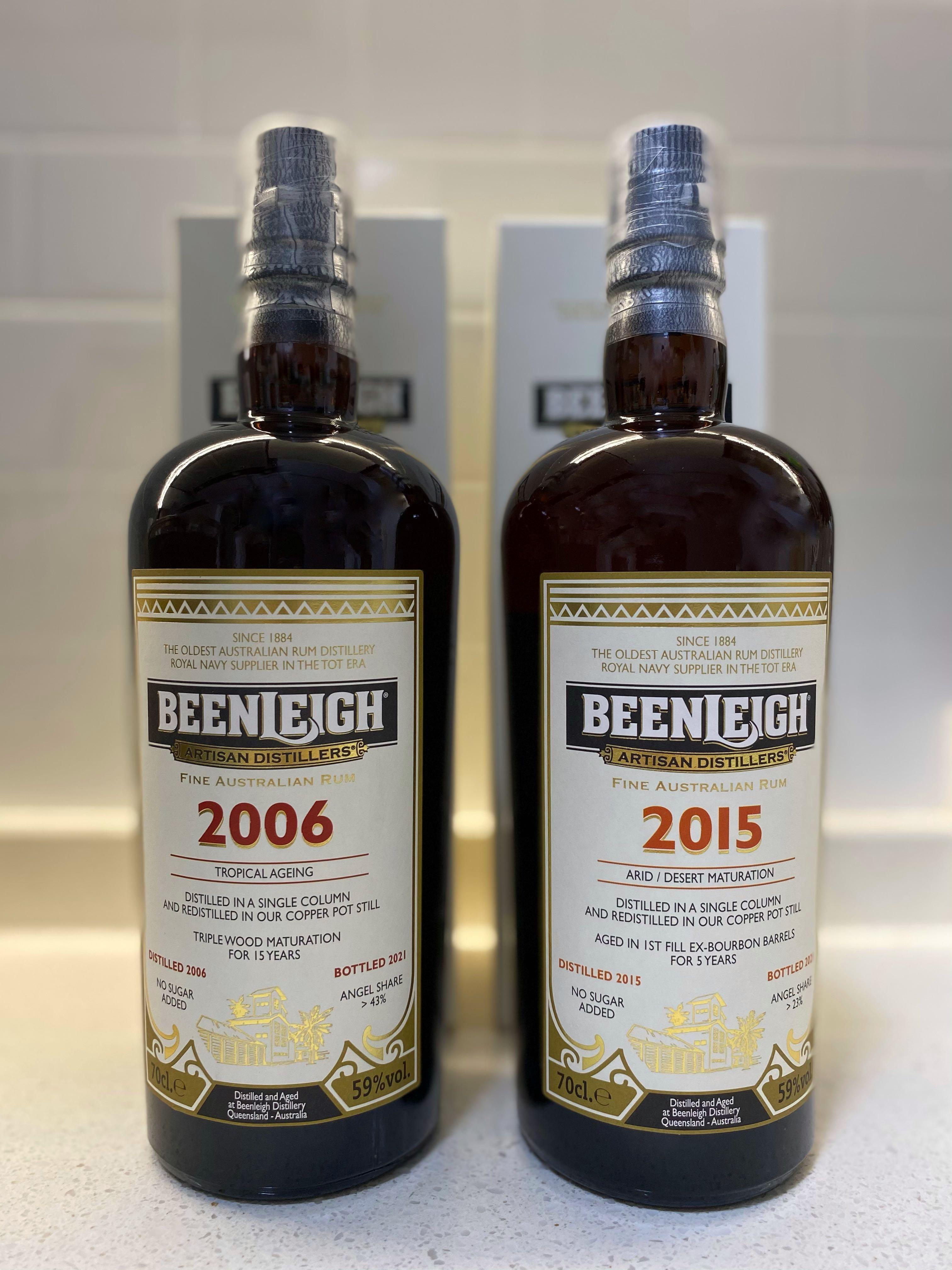 Beenleigh 2006 & 2015 Rum Velier 59% ABV, Food & Drinks, Alcoholic  Beverages on Carousell
