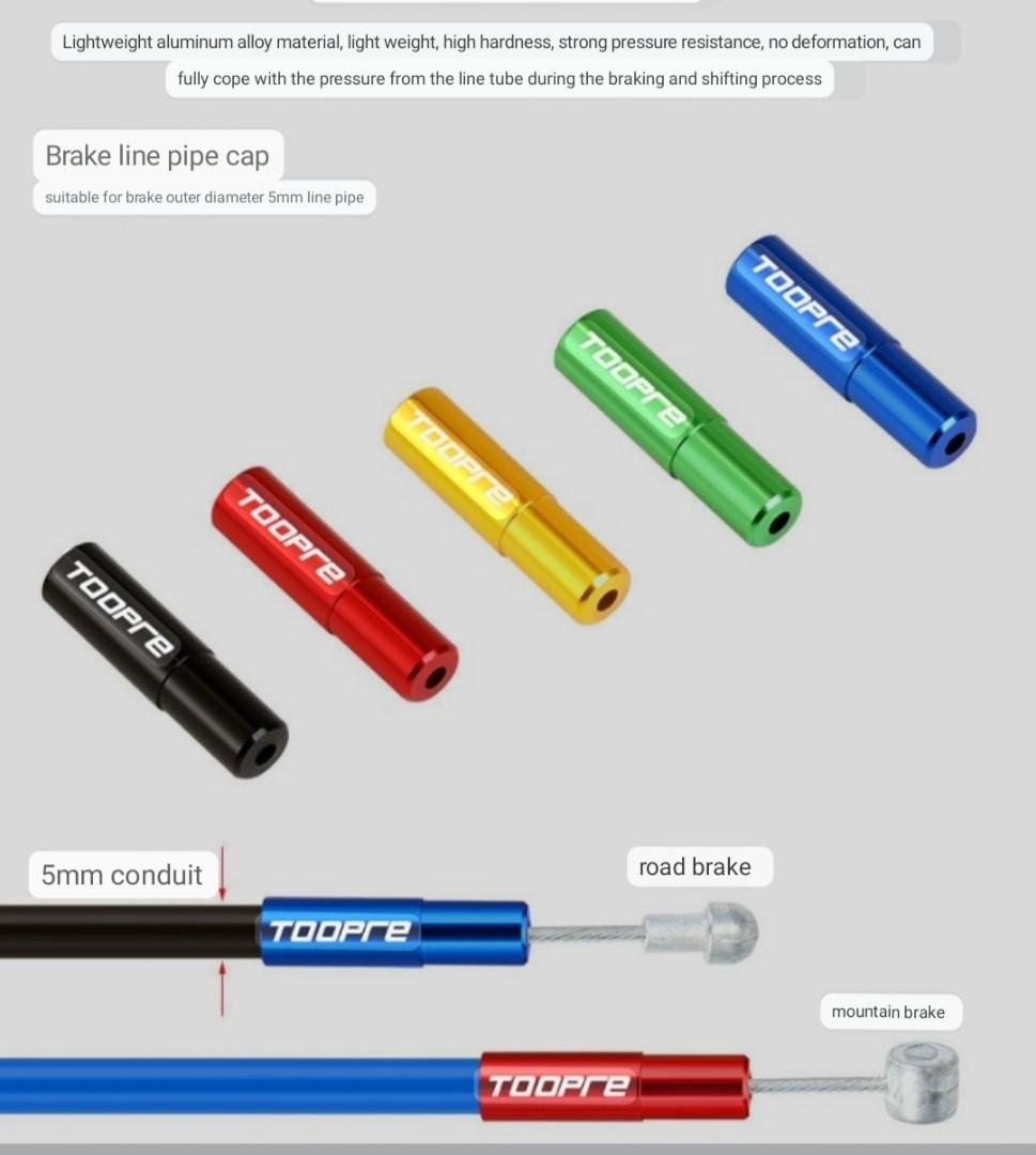 Bicycle cable housing end caps for brake and shifter, Sports Equipment