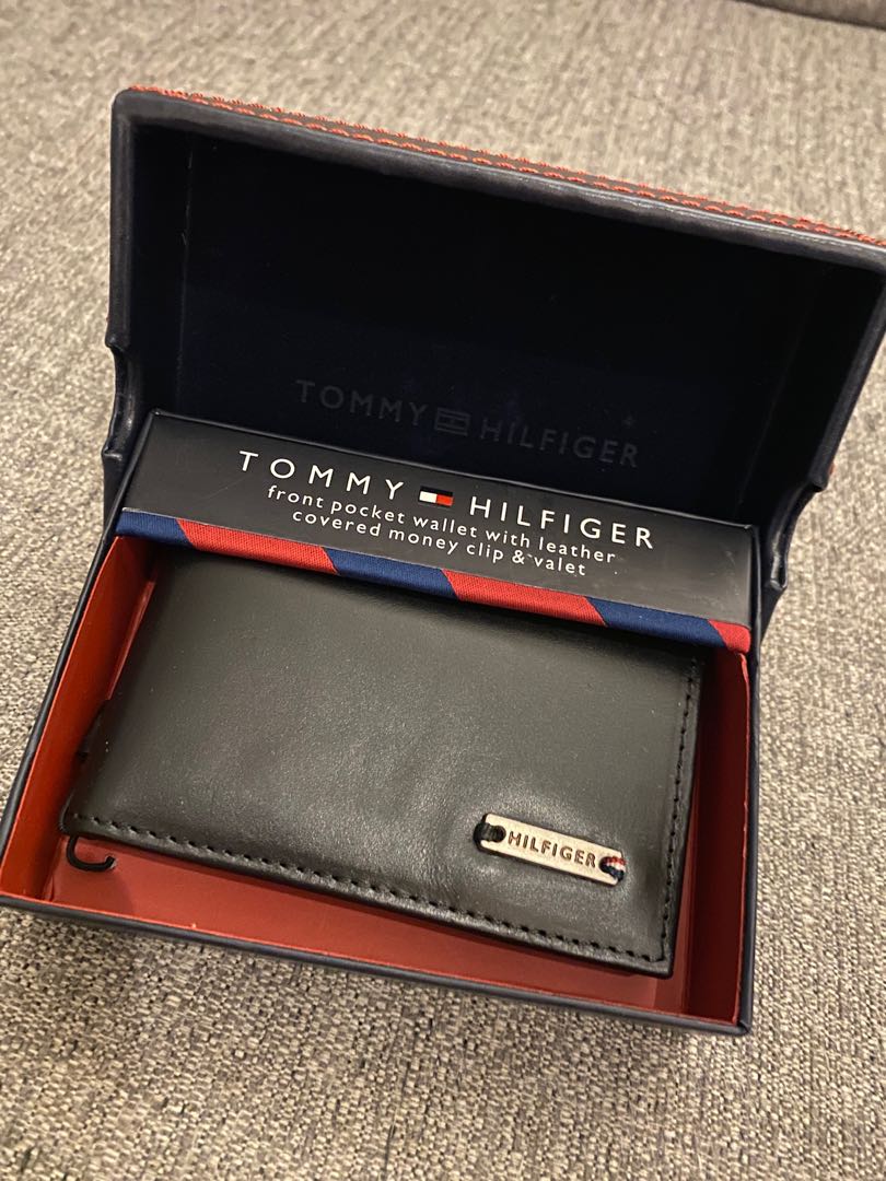 Tommy hilfiger front pocket wallet with money clip deals