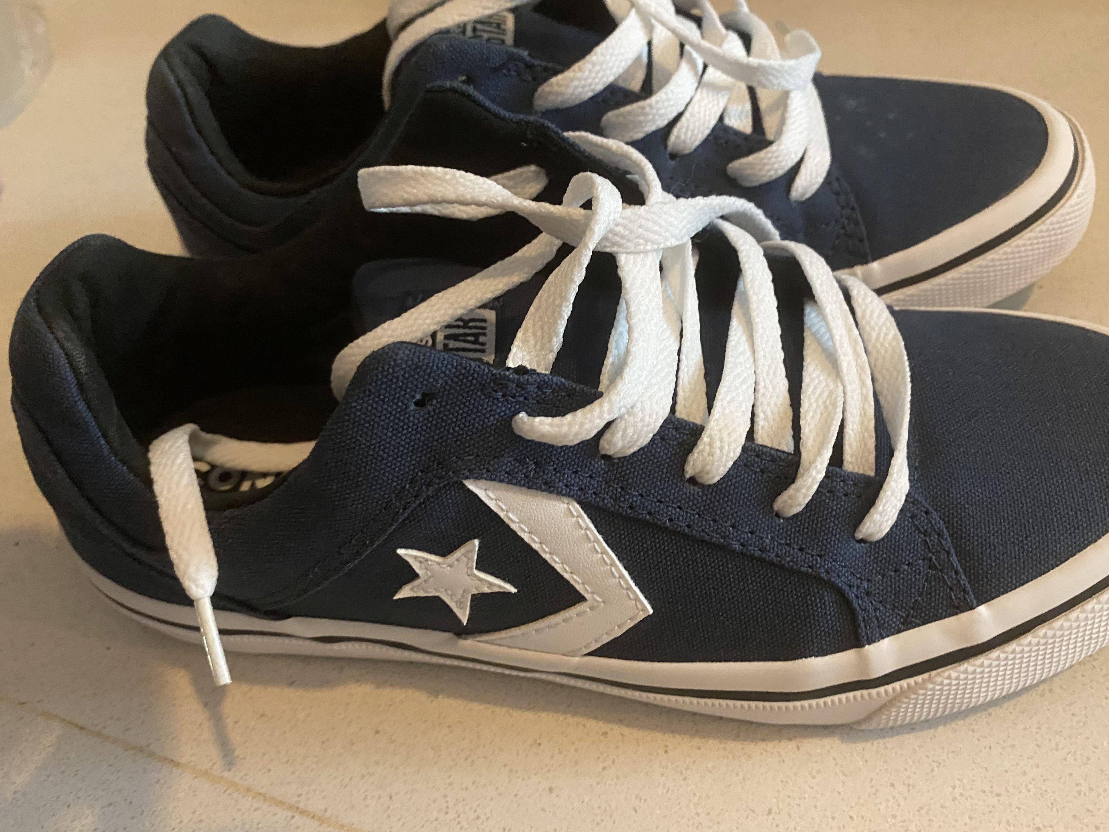 White and sales navy converse