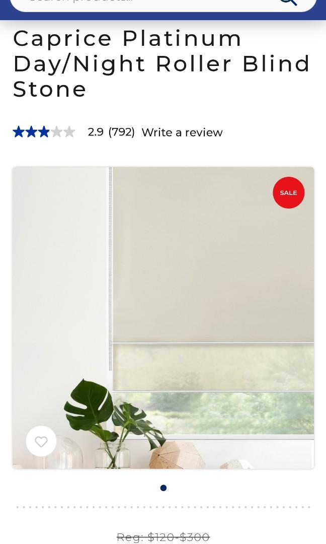 Caprice Platinum Day / Night Roller Blind 60cm x 210cm (W x D