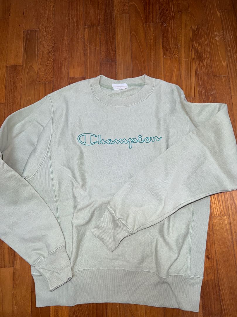 Sage green champion sweatshirt Clearance
