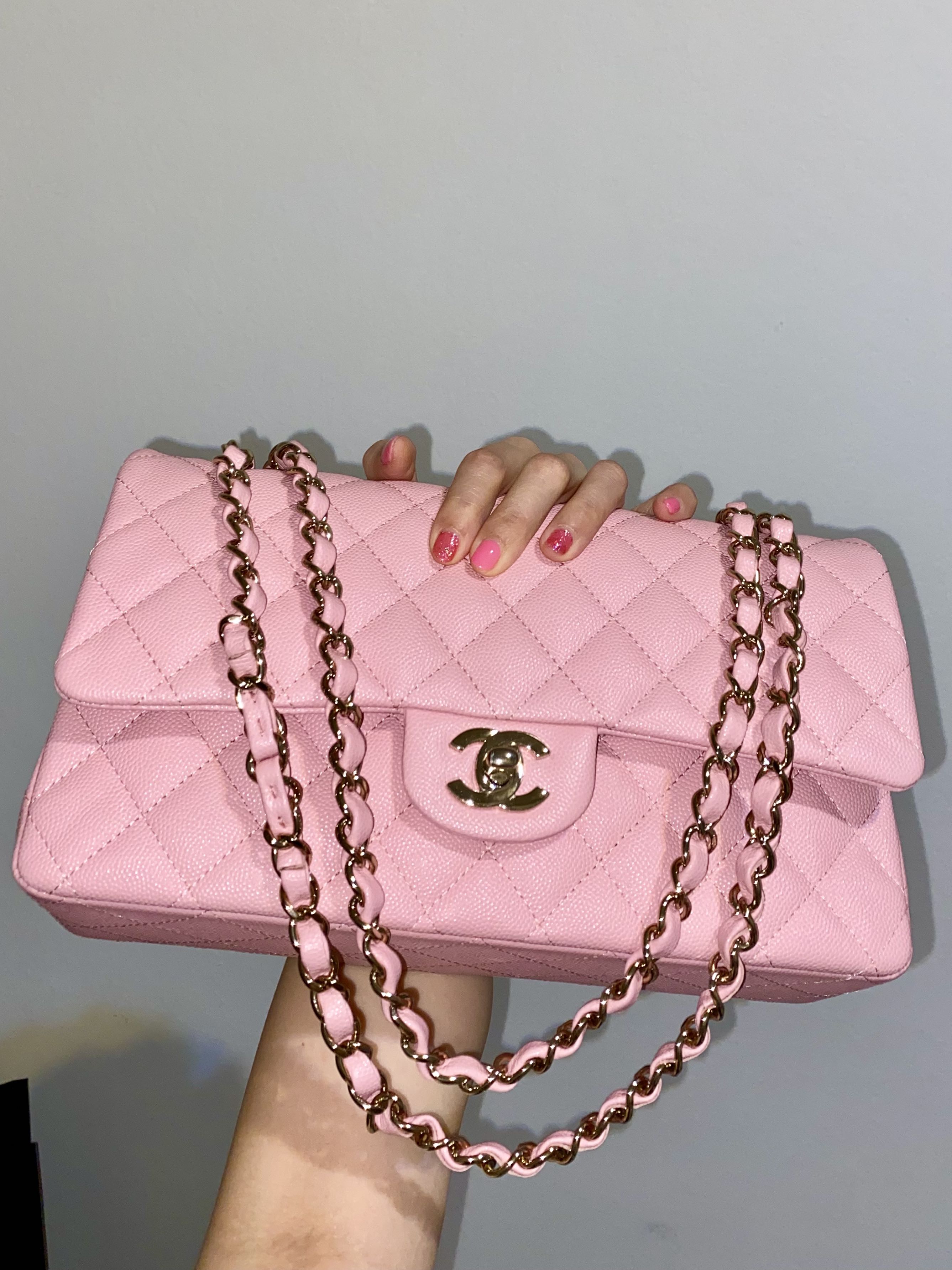  Full Set Chanel 22C Classic Flap Small Pink not 22P22S Luxury  Bags  Wallets on Carousell