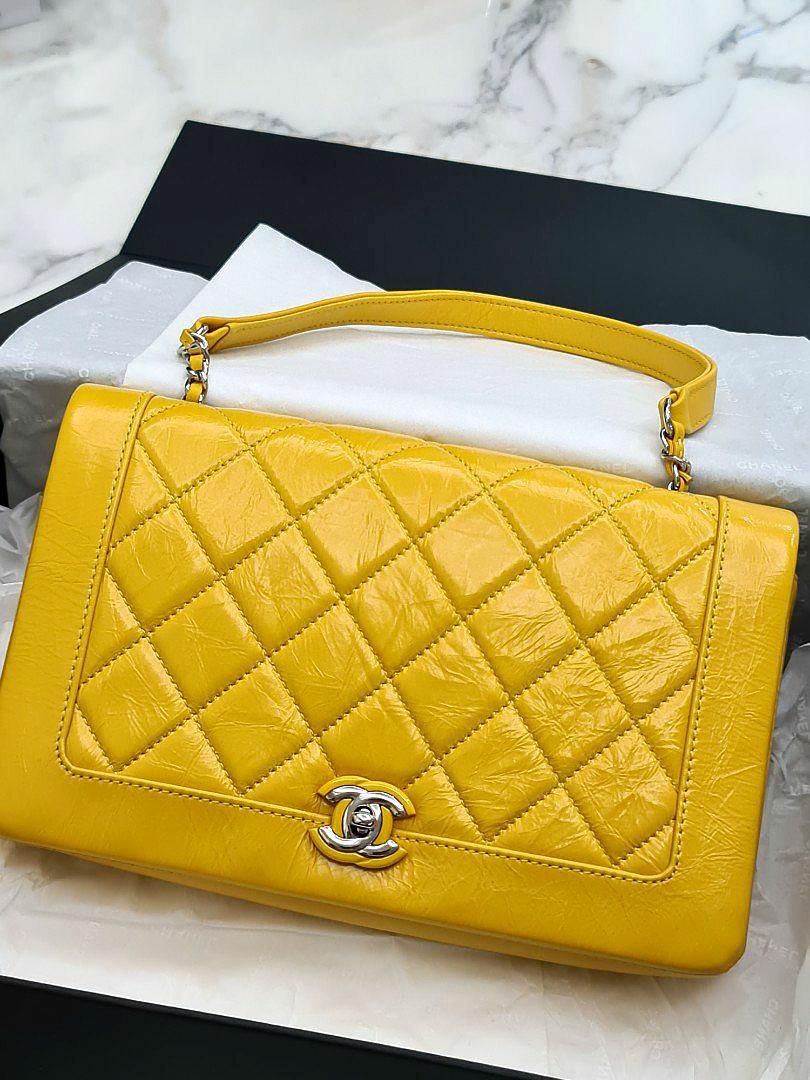 mustard yellow chanel bag