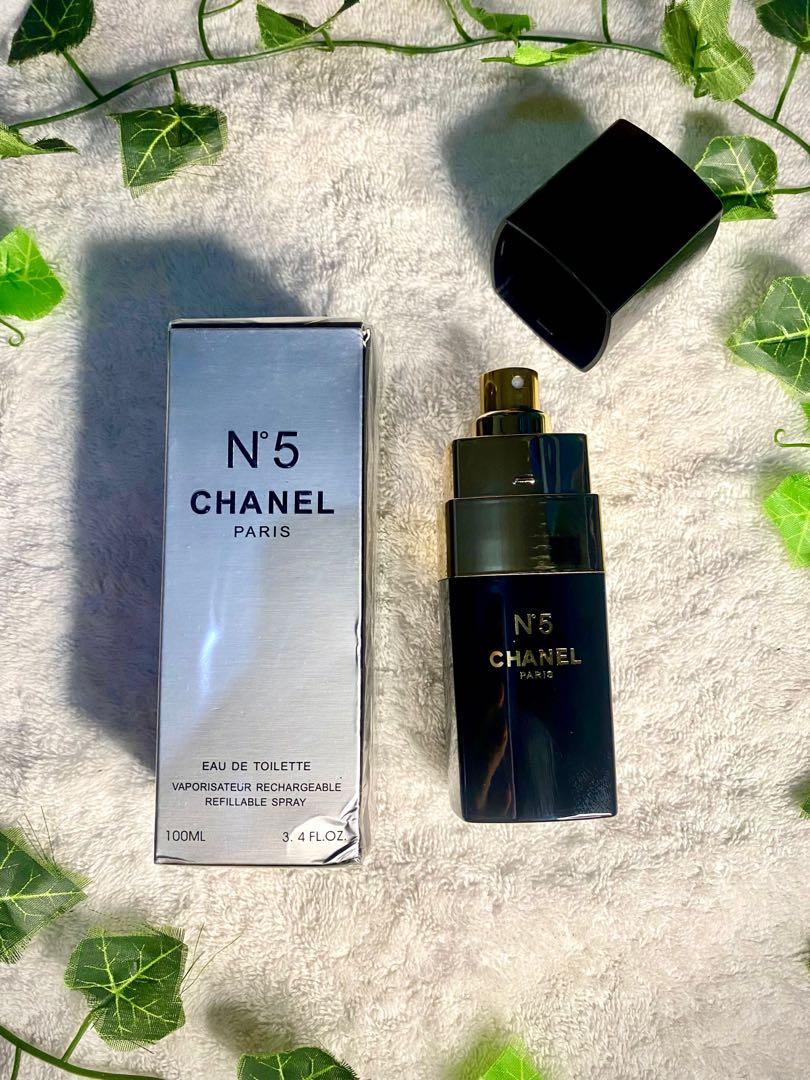 Chanel No.5 EAU DE TOILETTE Rechargeable Refillable Spray Perfume for Women  100ml, Beauty & Personal Care, Fragrance & Deodorants on Carousell
