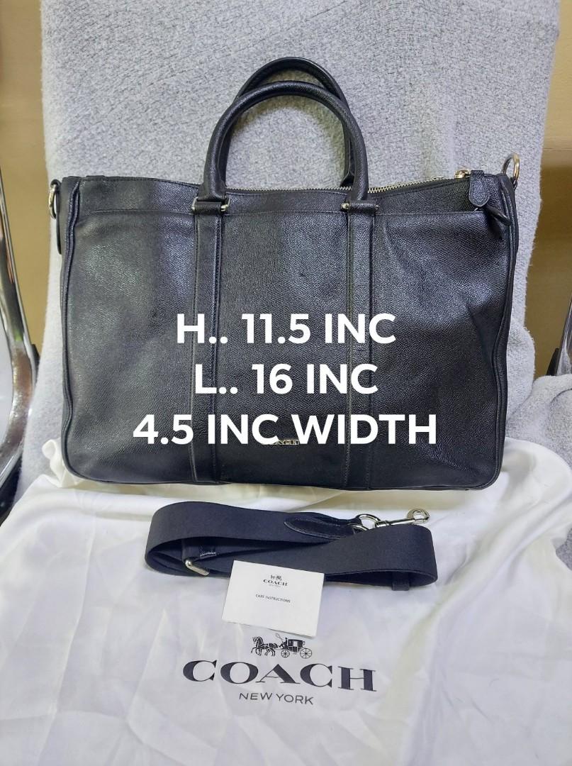 Coach Leather Perry Metropolitan Tote Laptop bag for men, Men's Fashion