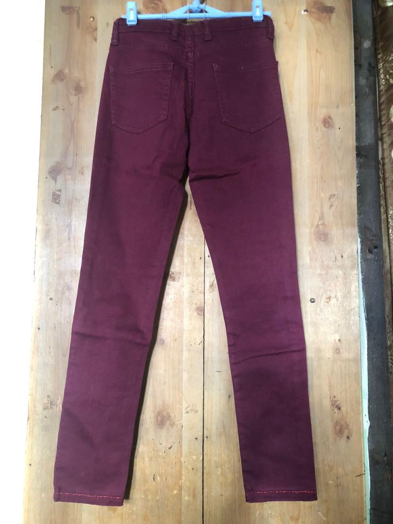 Cotton On maroon pants, Women's Fashion 
