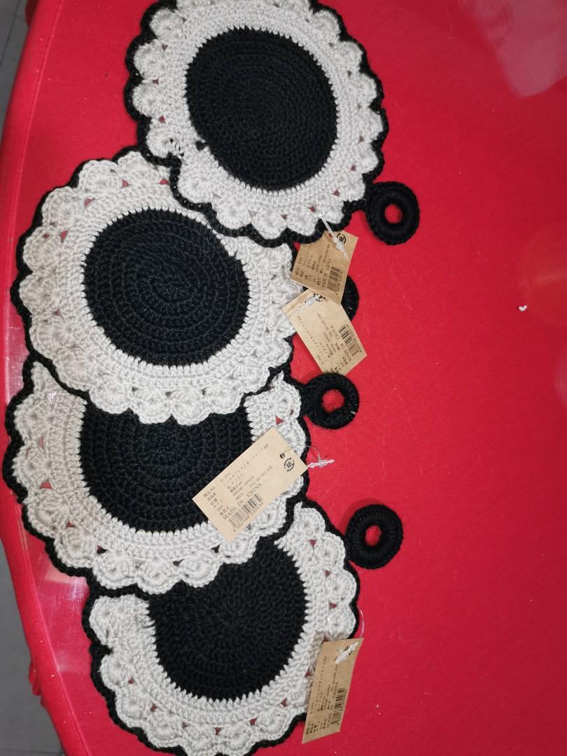 Crocheted small doilies (4 pcs ) (Category: Table Linen & Textiles) located in Quezon City. Submitted by belikabim2014 (Listing ID 1154751834, Image 1). Description: Sold as set 6 inches diameter From Japan Shpng via courier of choice under buyers account Novaliches location.