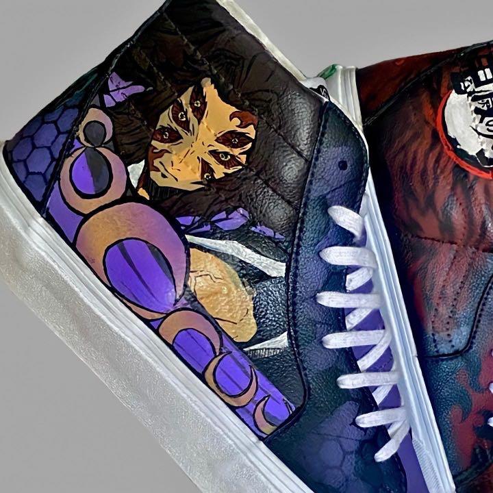 Demon Slayer Vans Sk8 Hi Leather Check Mens Fashion Footwear Sneakers On Carousell 