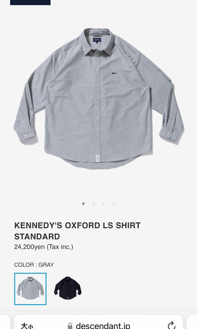 DESCENDANT DCDT 22SS KENNEDY'S OXFORD LS SHRIT, 男裝