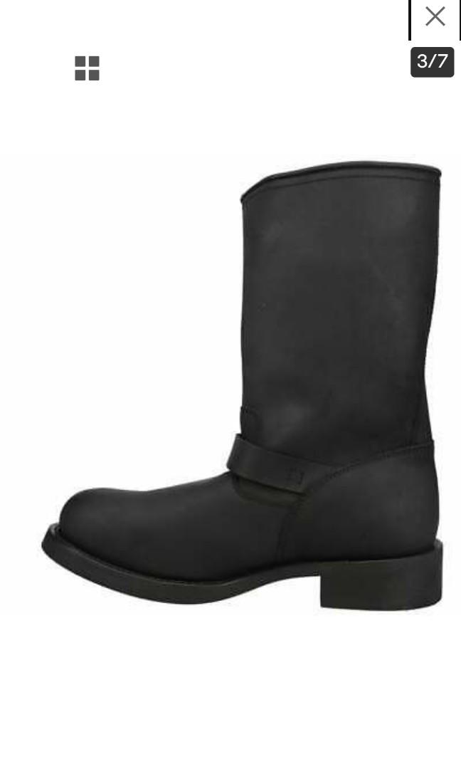 Mens black cheap engineer boots