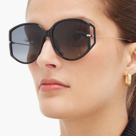 Dior Direction 2 Oversized Round Acetate Sunglasses