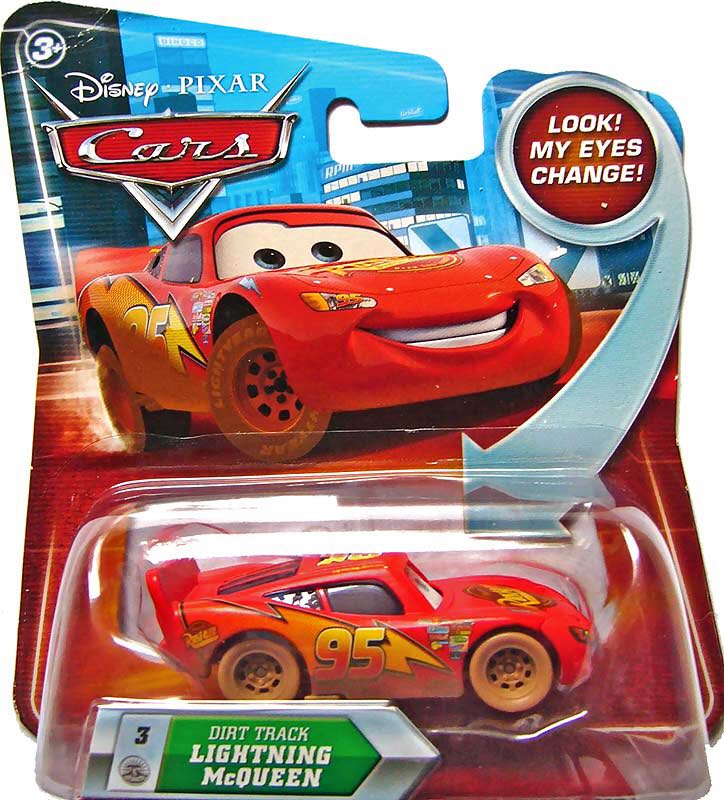 Disney Pixar Cars Mattel Dirt Track Lightning McQueen with lenticular ...
