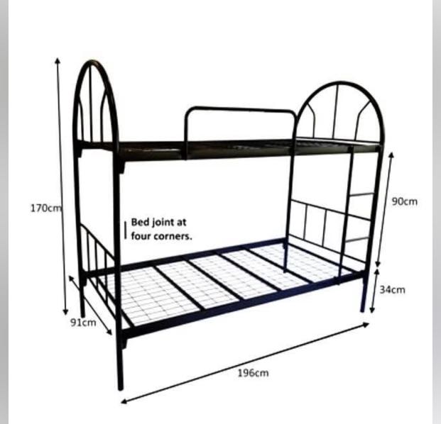 Double Decker Bed Frame, Furniture & Home Living, Furniture, Bed Frames