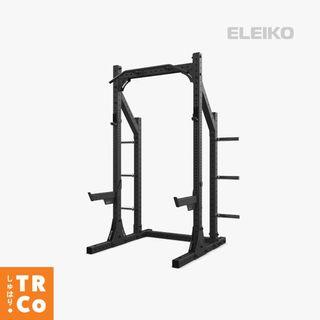 Eleiko XF 80 Half Rack Hybrid with XF 80 Safety Arms-Black. All-in-One Training Station