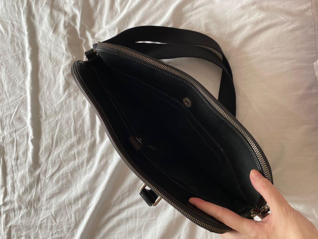 FOSSIL leather briefcase, Men's Fashion, Bags, Briefcases on Carousell