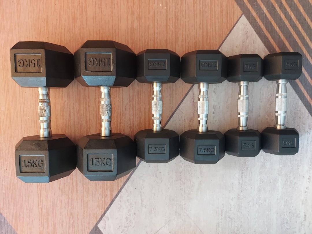 Full dumbbell set, Sports Equipment, Exercise & Fitness, Weights