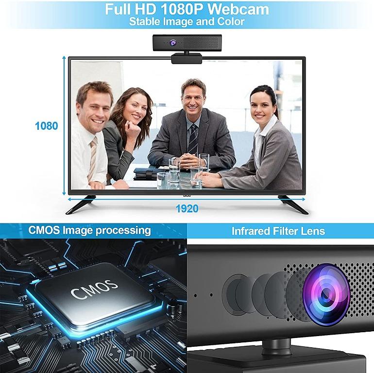 實體店鋪/SF (限今日特價$488)Full HD 1080P Computer Camera with 4 Built-in ...