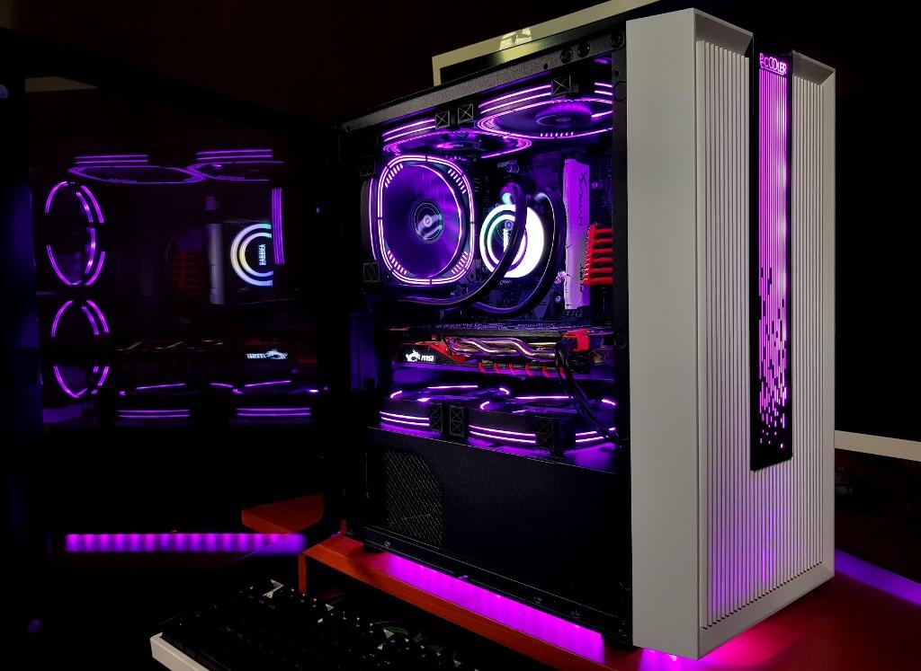 Gaming Rig Desktop PC System Unit with Liquid Cooler in a Nice Build ...