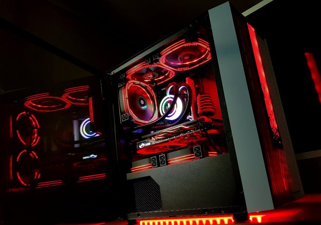 Gaming Rig Desktop PC System Unit with Liquid Cooler in a Nice Build ...