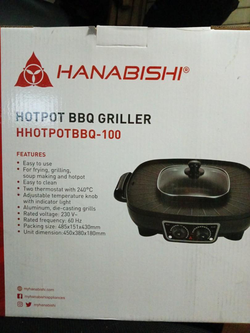 Hanabishi hotpot bbq griller, TV & Home Appliances, Kitchen Appliances, BBQ, Grills & Hotpots on