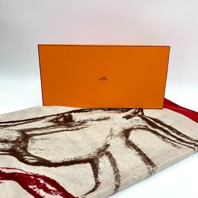 Hermes Chevaux Au Pre Cashmere And Silk Square Shawl 243506S 15  3609097410869 - Jomashop