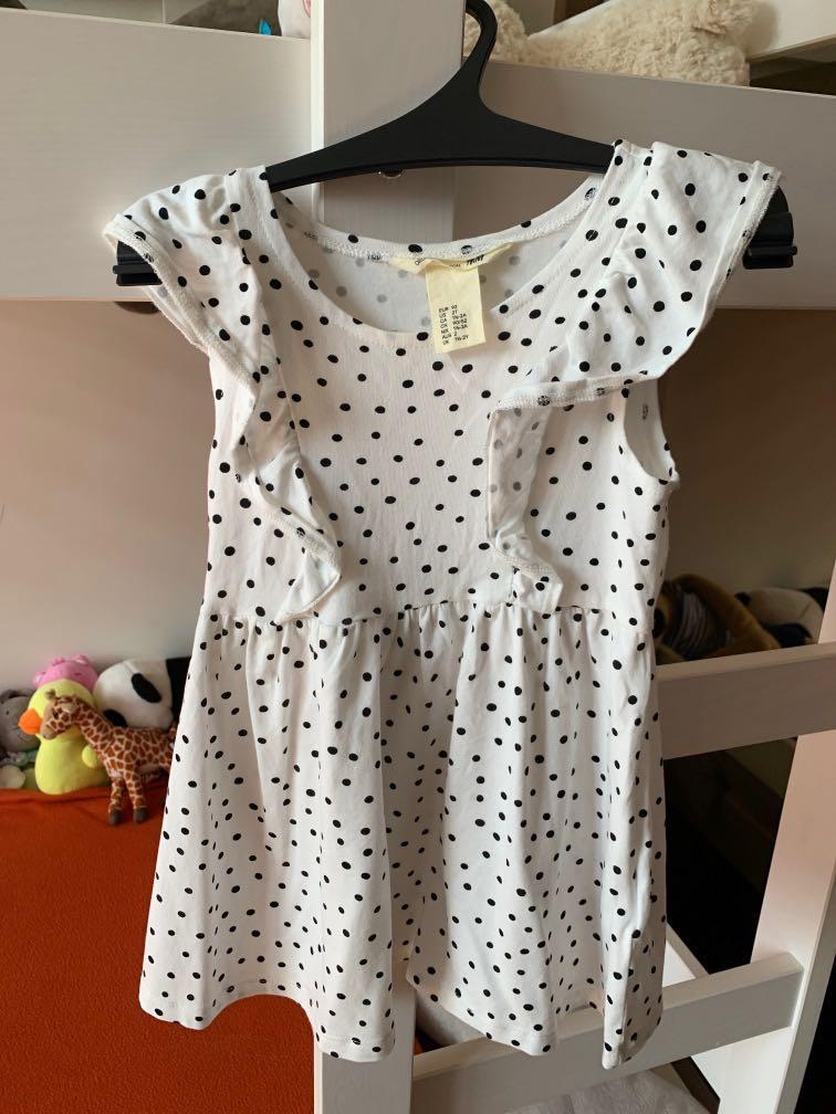 White polka discount dot dress h&m