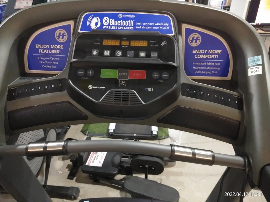 Horizon T101 Go Series Treadmill 2.5HP with Bluetooth 1500W Mode of