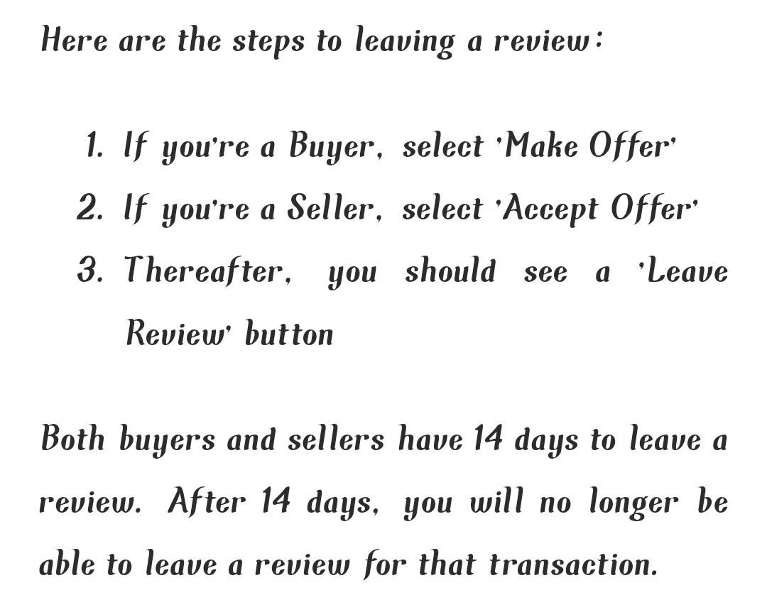 HOW TO LEAVE A REVIEW (Category: Announcements) located in Manila. Submitted by EBook (Listing ID 1154728309, Image 1). Description: .