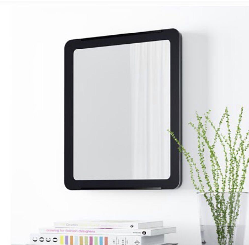Ikea Grua mirror black frame 鏡 全新 黑色框, 傢俬＆家居, 家居裝飾, 鏡 Carousell
