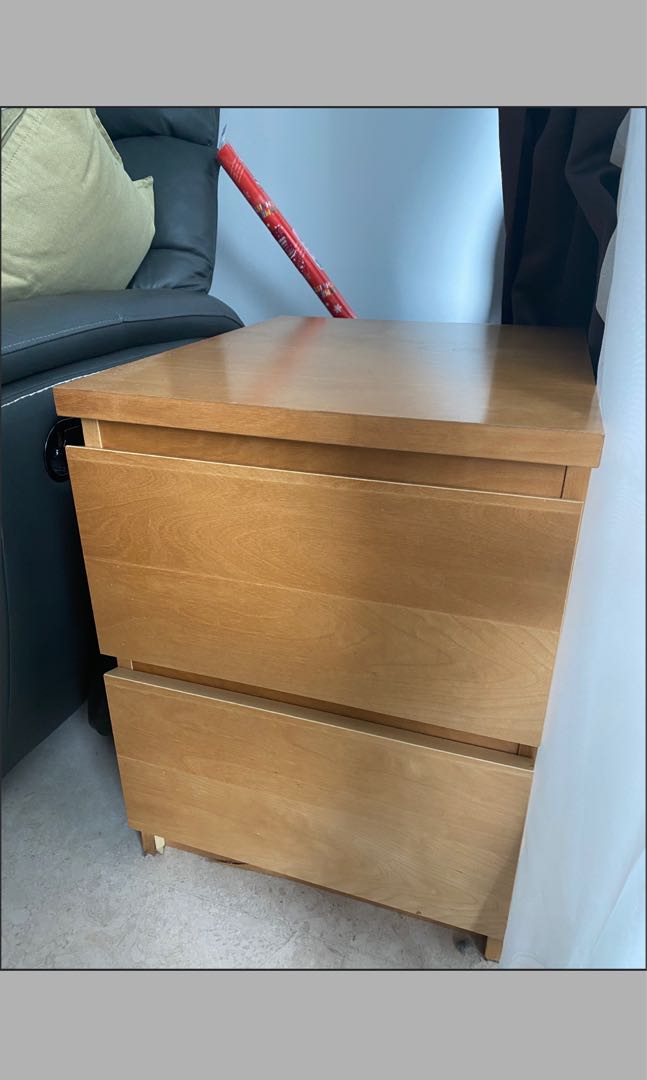 IKEA MALM Bedside Table / Nightstand, Furniture & Home Living