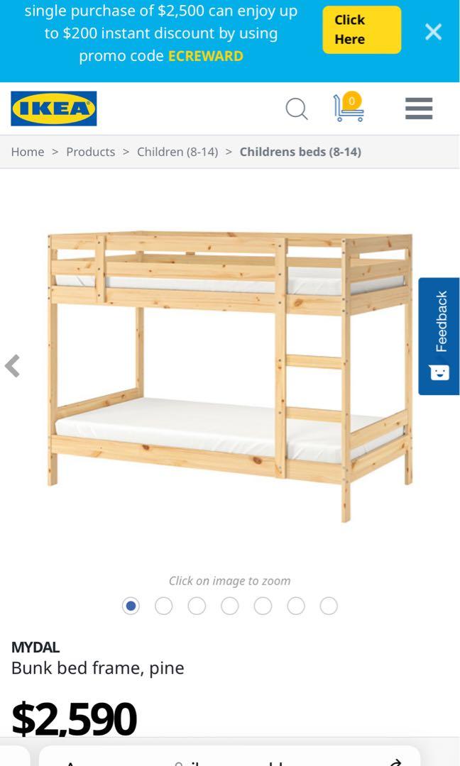 Ikea Mydal Bunk Bed Bedframe 宜家三尺碌, How To Separate Ikea Bunk Beds