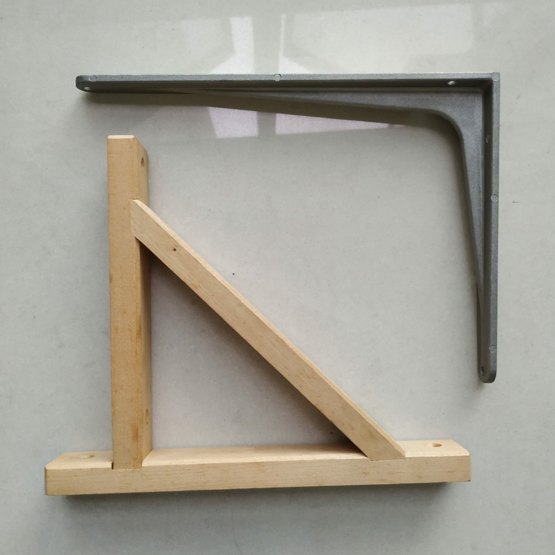 IKEA Shelf Brackets, Models Sivert (Metal) & (Valter) Wooden 1 each, Furniture & Home Living