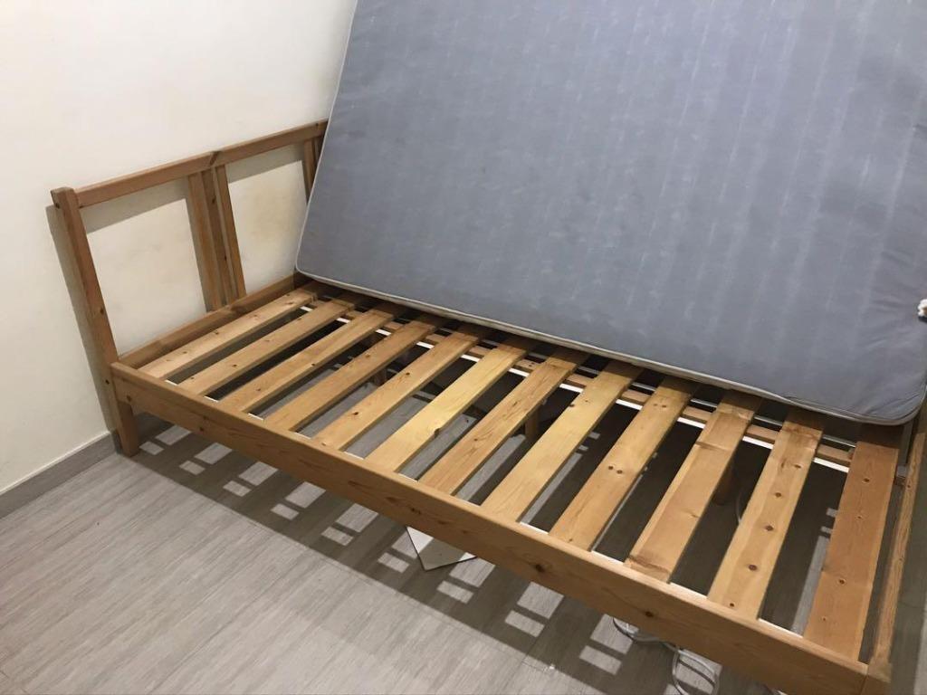 IKEA TARVA Double Bed Frame 雙人床架, 傢俬＆家居, 傢俬, 床架及床褥 Carousell