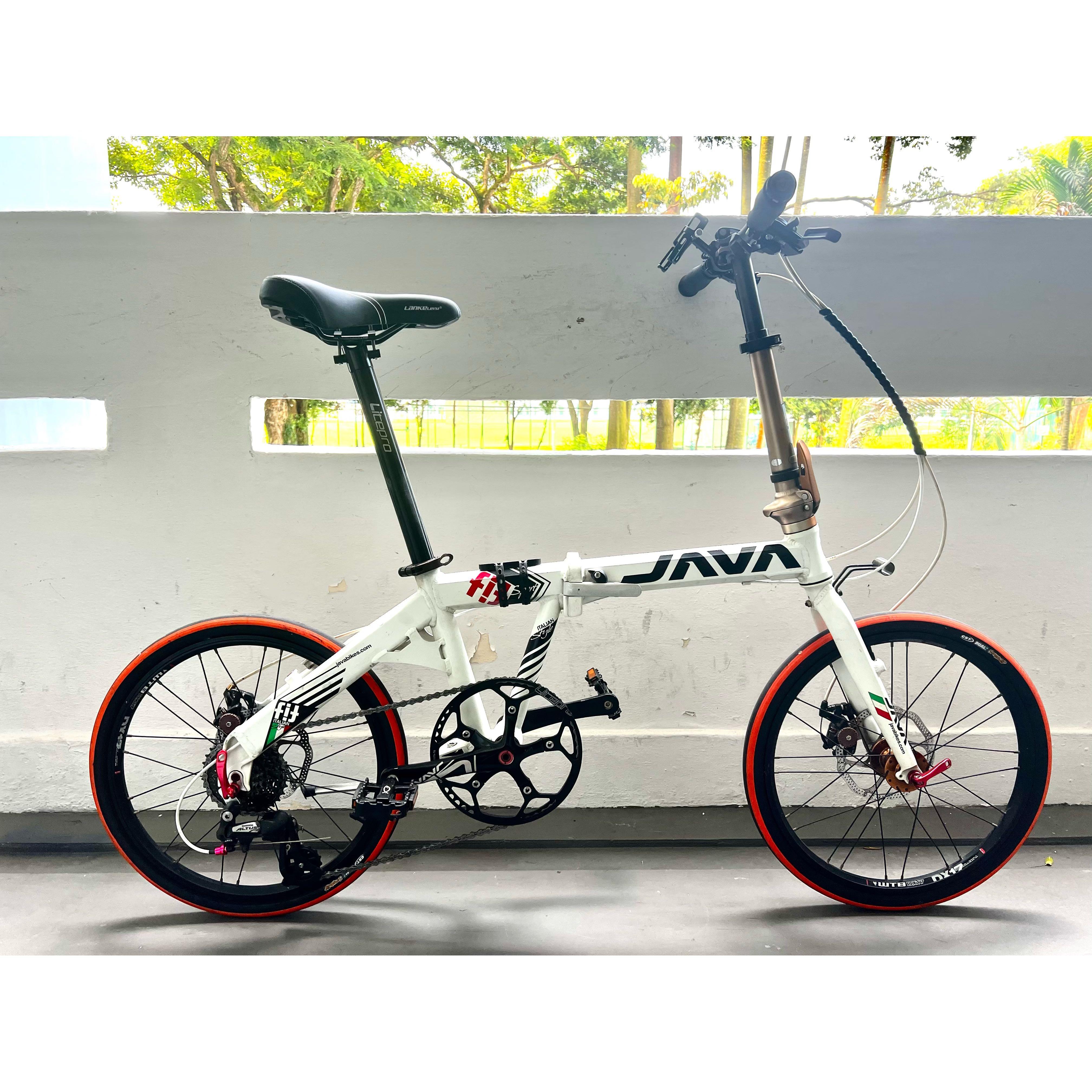 Java Fit 20 8 speeds Shimano Litepro Foldie Folding Fold Foldable Bike Bicycle 406 tyre Sports Equipment Bicycles Parts Bicycles on Carousell